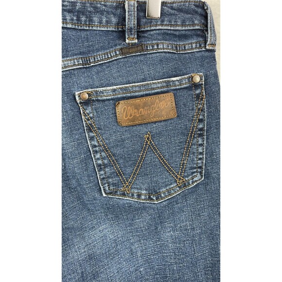 Vintage Wrangler Flare Wide Leg 31x32 (31x31) Wrangler High Rise Flare Jeans 11 - Picture 7 of 13